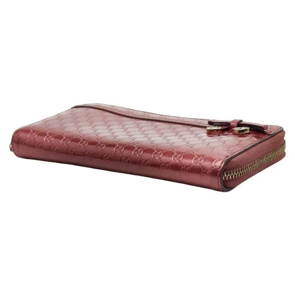 Gucci Micro Guccissima Ribbon Heart Long Wallet